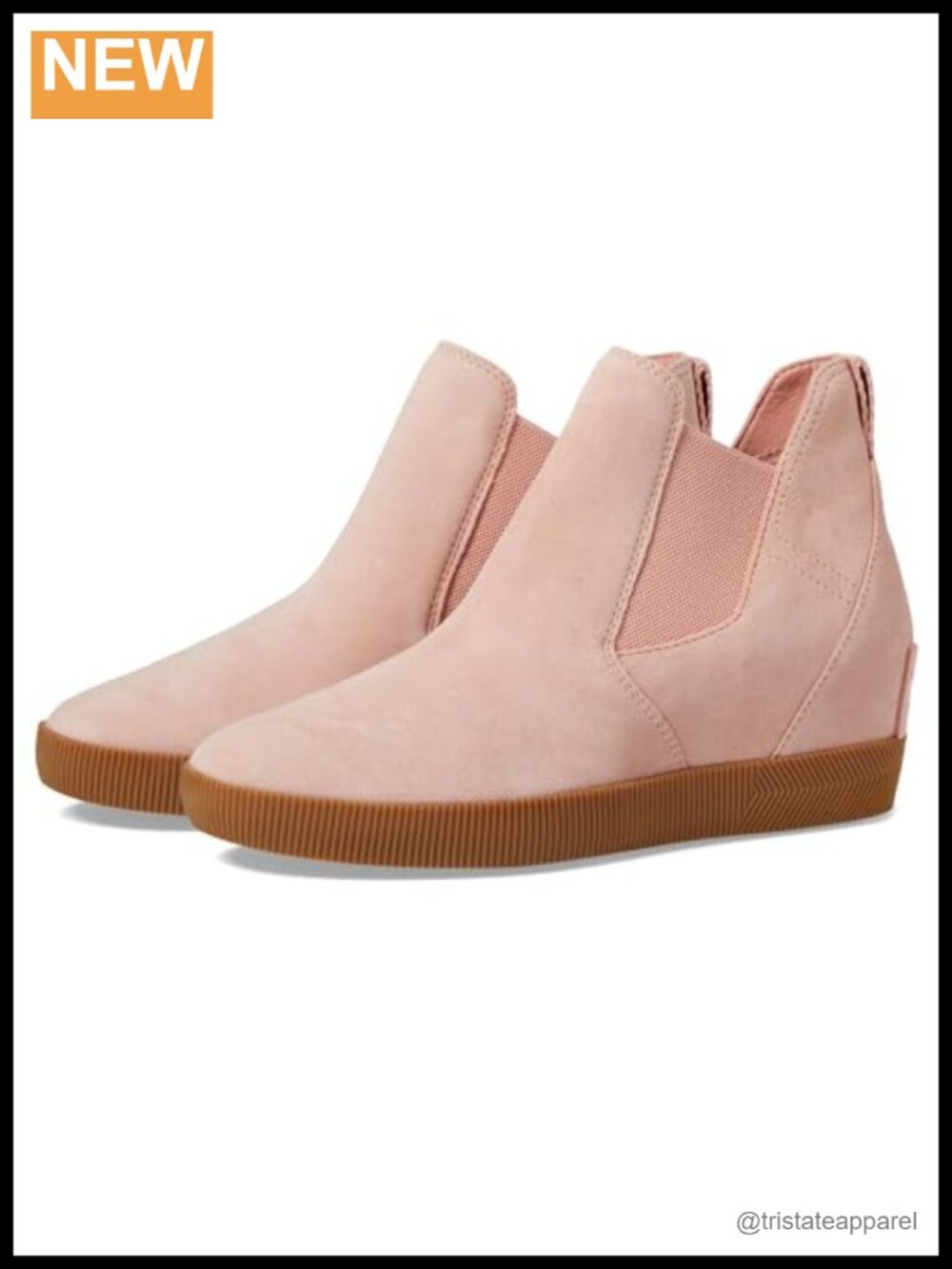 Sorel Suede Slip-On Wedge Ankle Boots Women's Winter Snow Boots